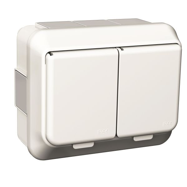 Schneider Electric Exxact Primo WDE003292 Seinäpistorasia 2-osainen, antrasiitti, IP44 Pikaliitäntä