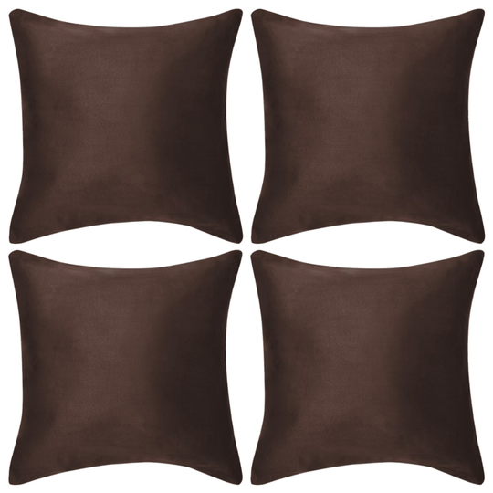 vidaXL Tyynynpäällinen 4 kpl Keinomokka 40x40 cm Ruskea