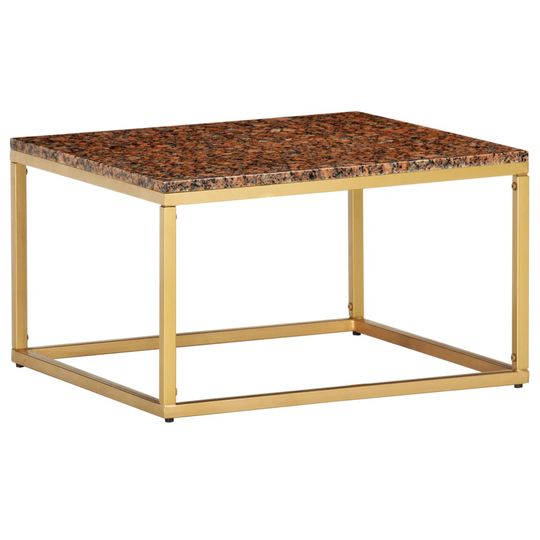 vidaXL Sohvapöytä punainen 60x60x35 cm aito kivi marmorikuviolla