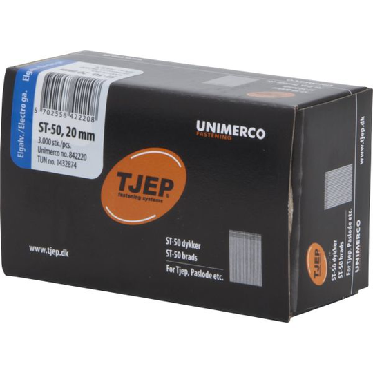 TJEP 842262 Dyckert 1,8x20-25-30-35-40-50 mm, FZB, 2400 kpl/pakkaus