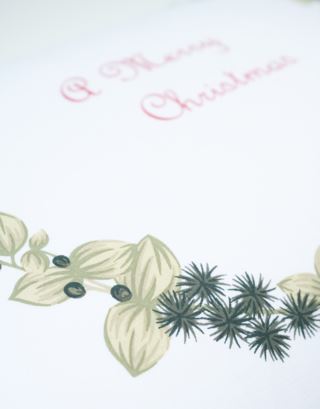 A Merry Christmas luonnonvalkoinen