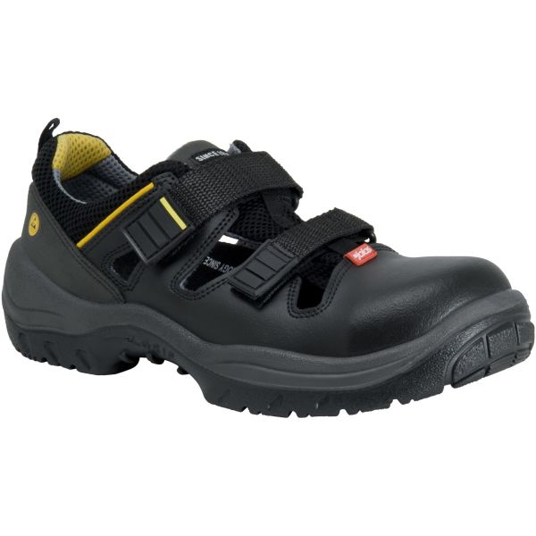 Jalas 3100 Monza Grip Suojasandaali S1, alumiinikärki, musta/keltainen Koko 36