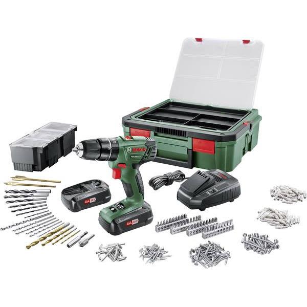 Bosch DIY PSR 1800 LI-2 + SystemBox Porakone-ruuvinväännin sis. lisätarvikesarjan, akun ja laturin