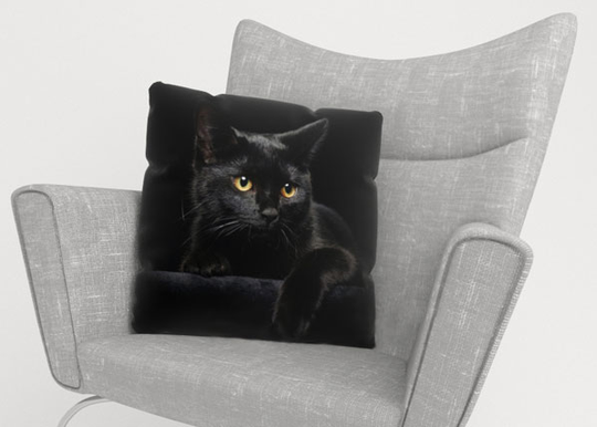 Koristetyynyliina BLACK CAT 50x50 cm