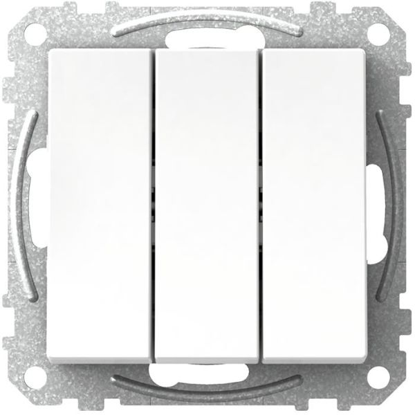 Schneider Electric Exxact WDE002136 Kytkin nelikulmainen keinuvipu, ilman kouria, valkoinen 3x1-napainen