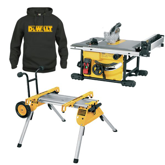 Dewalt DWE7485RS-XC Pöytäpyörösaha sisältää hupparin kokoa S