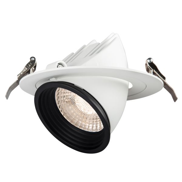 Hide-a-Lite Focus Point Maxi Downlight-valaisin 24°, 3000K OnOff, kaapelitelineellä