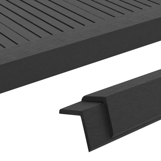 vidaXL Reunalistat 5 kpl WPC 170 cm musta