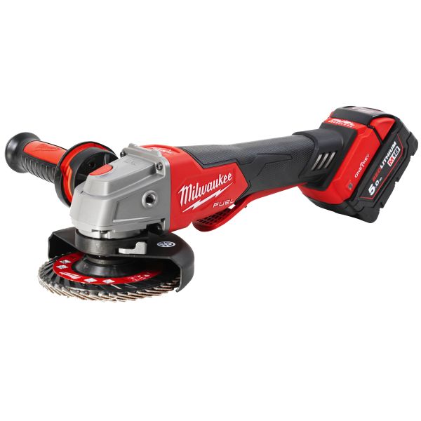 Milwaukee M18ONEFSAG125XPDB502X Kulmahiomakone mukana akku ja laturi