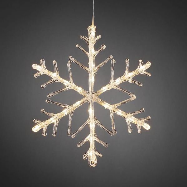 Konstsmide 4440-103 Koristevalaisin lumihiutaleet, 24 cm