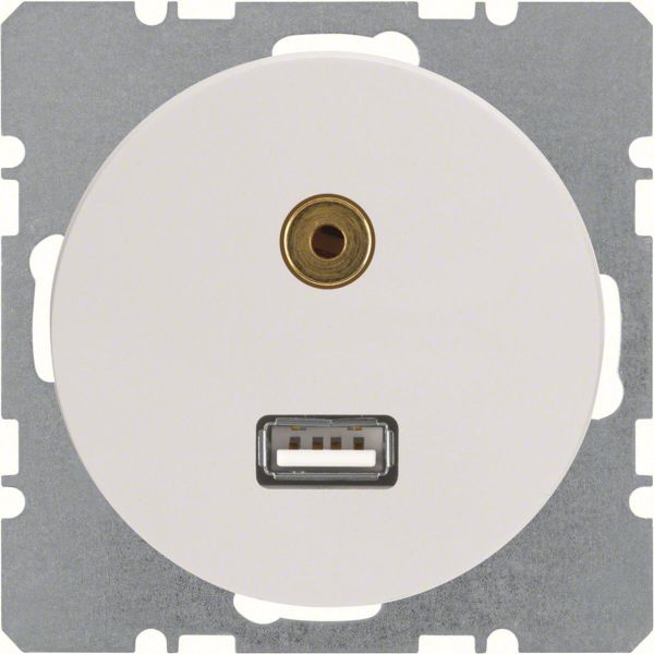 Hager 3315392089 Multimedialiitäntä R.1/R.3 Valkoinen