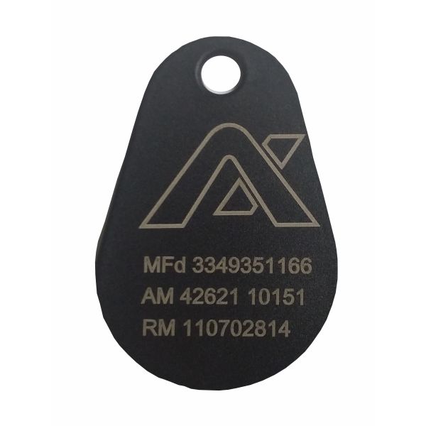 Axema 1-9007-18 Avaimenperä HD-Pro Mifare, laserkaiverrettu ID-koodi