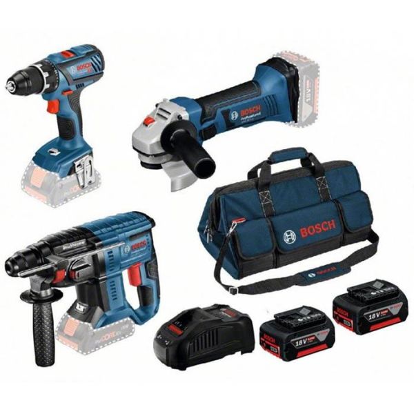 Bosch 18V 3 TOOL KIT Työkalupaketti 3 kpl työkalua, sis. akut ja laturin