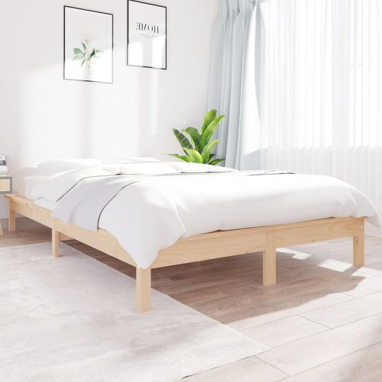 vidaXL Sängynrunko 120x190 cm täysi mänty 4FT Small Double