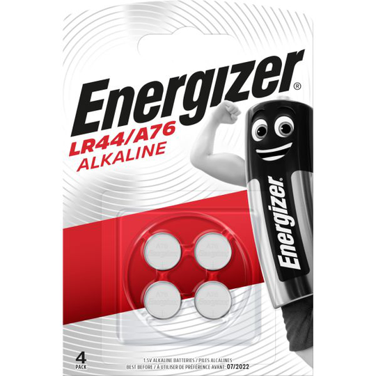 Energizer Alkaline Nappiparisto alkaliparisto, LR44/A76, 1,5 V, 4 kpl