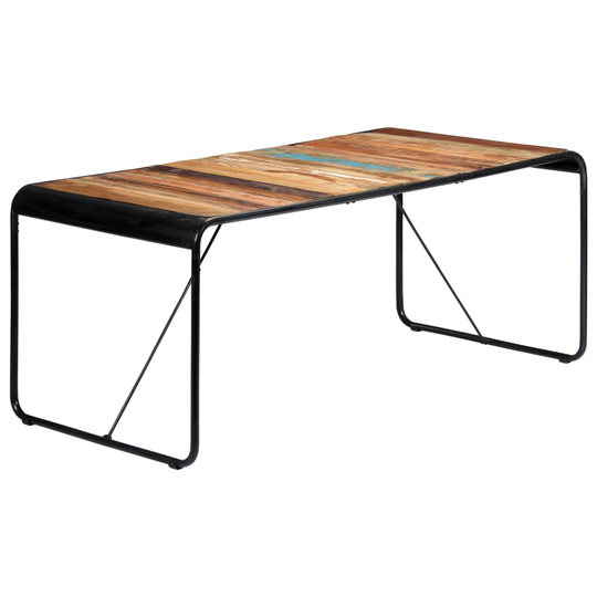 vidaXL Ruokapöytä 180x90x76 cm täysi kierrätetty puu