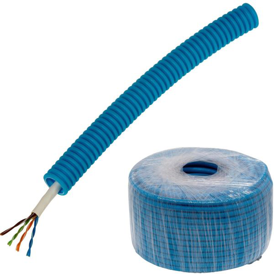 Pipelife Kat6/KTV PowerFlex Multimediakaapeli Esireititetty 1xUTP6, 16 mm x 100 m