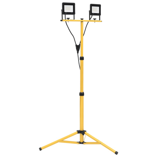 vidaXL LED-valonheitin kolmijalalla 2x30 W lämmin valkoinen
