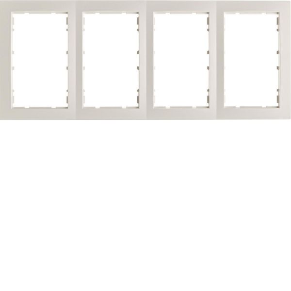 Hager 6510141909 Yhdistelmäkehys 2-suuntainen, S1, valkoinen (Polar White) 4-paikkainen