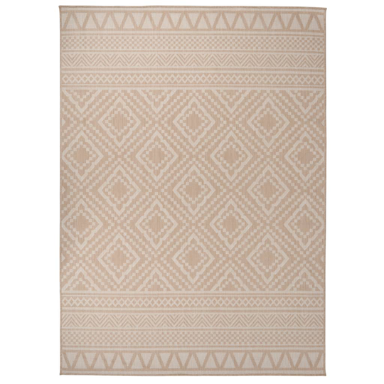 vidaXL Ulkomatto Flatweave 200x280 cm ruskeat raidat