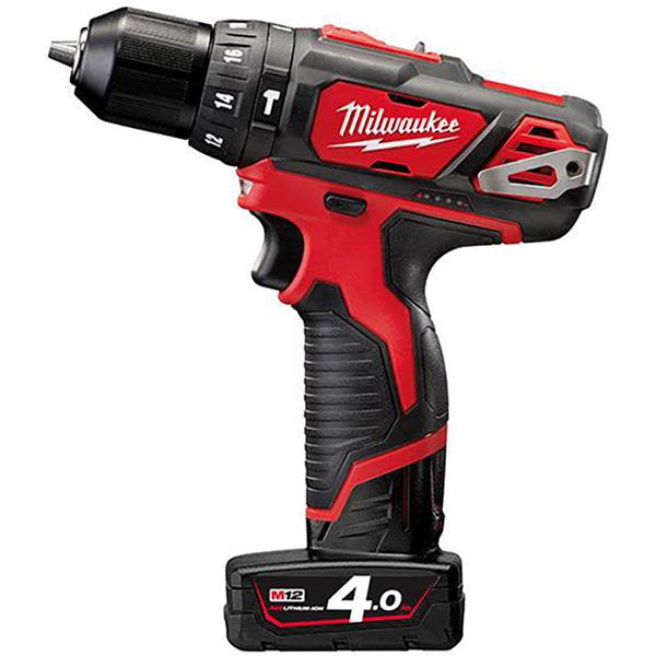 Milwaukee M12 BPD-402C Iskuporakone sis. 4,0 Ah:n akut ja laturin