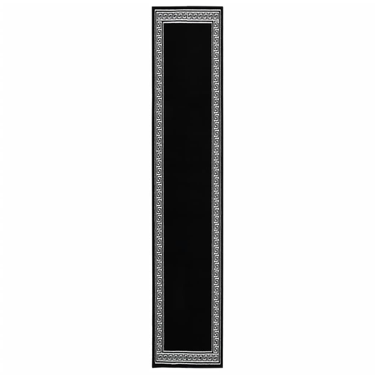 vidaXL Käytävämatto BCF musta kuviolla 60x450 cm