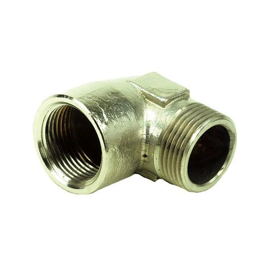 Ezze 3006093122 Kulma metalli, sisä- ja ulkokierre G25, messinki