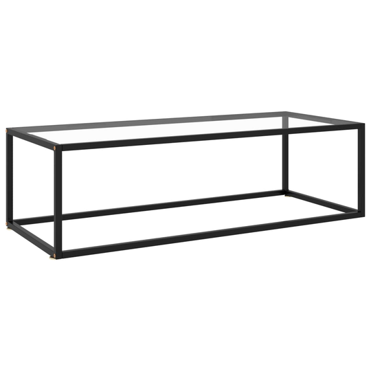 vidaXL Sohvapöytä musta karkaistu lasi 120x50x35 cm