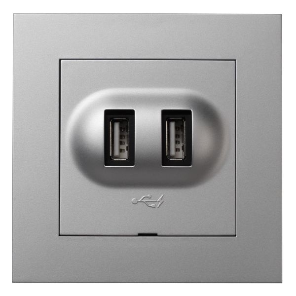 Elko EKO05984 Latausliitäntä USB 2,1 A, PLUS Alumiini
