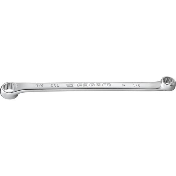 Facom 56L.1/2x9/16 Lenkkiavain taivutettu 10°, pitkä 1/2" x 9/16"