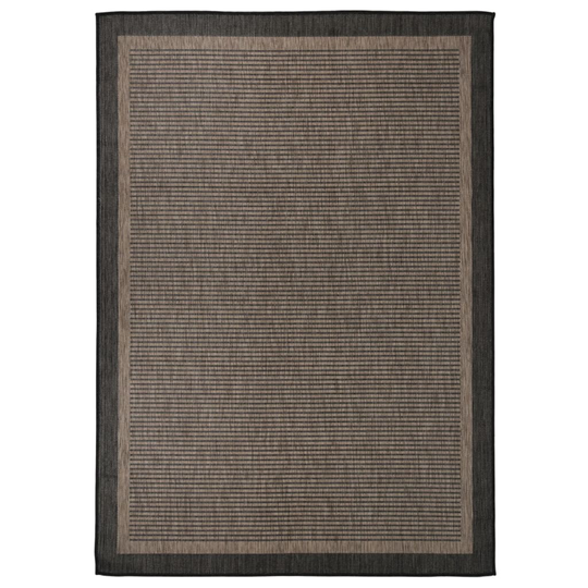 vidaXL Ulkomatto Flatweave 140x200 cm tummanruskea
