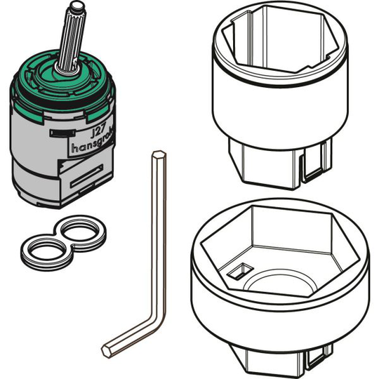 Hansgrohe 96783000 Ohjaussauva-lisäosa