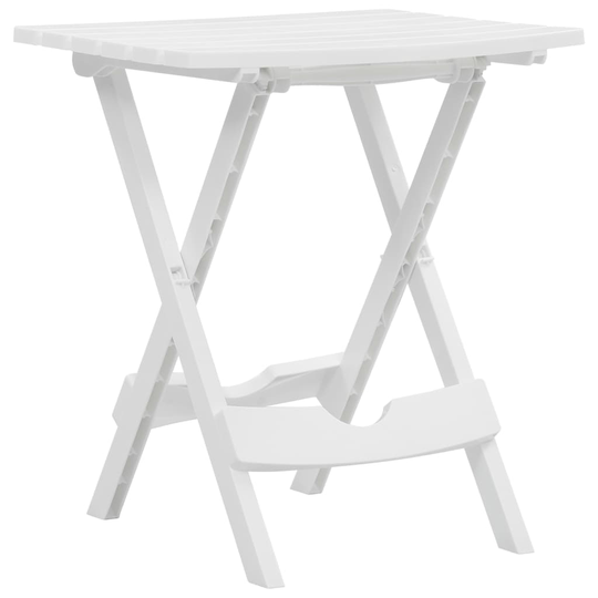 vidaXL Kokoontaittuva puutarhapöytä 45,5x38,5x50 cm valkoinen