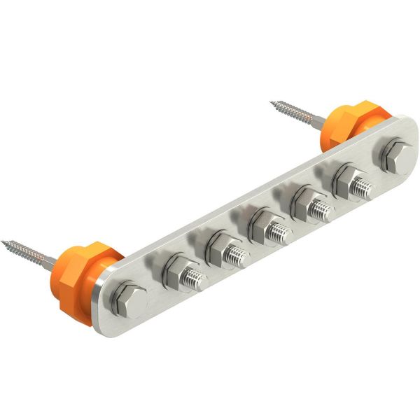 Obo Bettermann 5015854 Kisko eristetyllä välikkeellä seinäasennusta varten 246 mm, ruostumatonta terästä