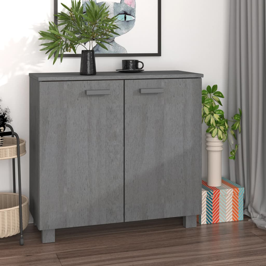 vidaXL Senkki tummanharmaa 85x35x80 cm täysi mänty