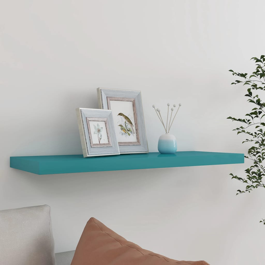 vidaXL Kelluva seinähylly sininen 80x23,5x3,8 cm MDF