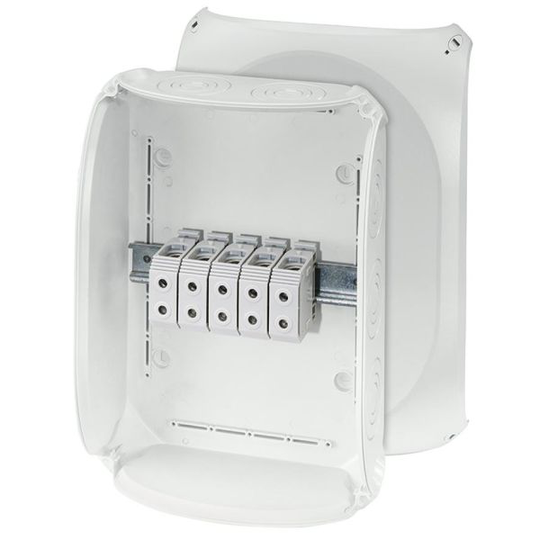 Hensel KF 5050 G Kytkentärasia harmaa, IP66, lasikuitu, 16-50 mm² 50 mm², 255x355 mm