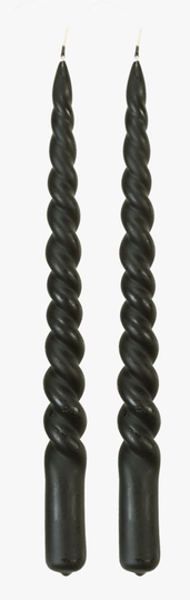 Twisted kruunukynttilä musta
