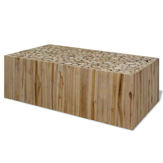 vidaXL Sohvapöytä aito tiikki 90x50x30 cm