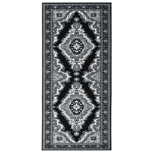 vidaXL Käytävämatto BCF musta 80x150 cm