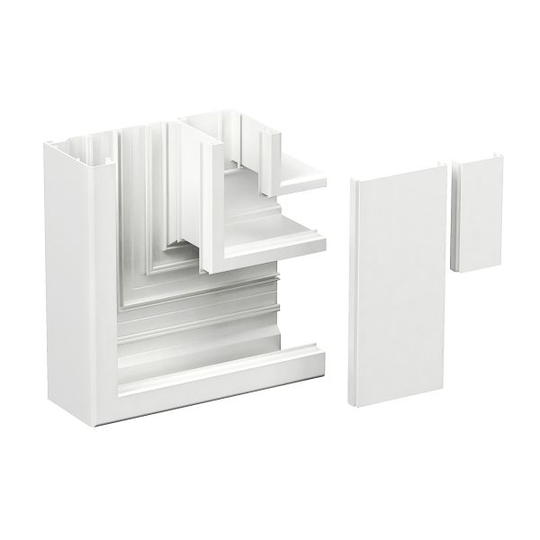 Schneider Electric 5510223 L-kappale 80 x 72 x 200 mm, nouseva valkoinen