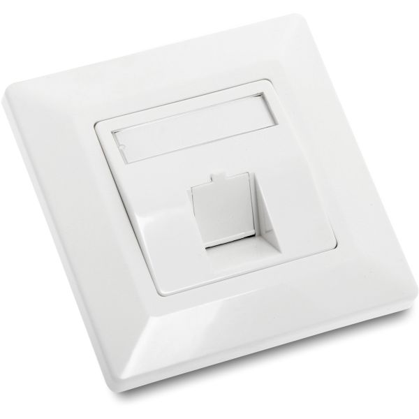 Eurolan 12B-1X-01WT-1 Pistorasian kansi pölysuojalla 1 x RJ45-liitin