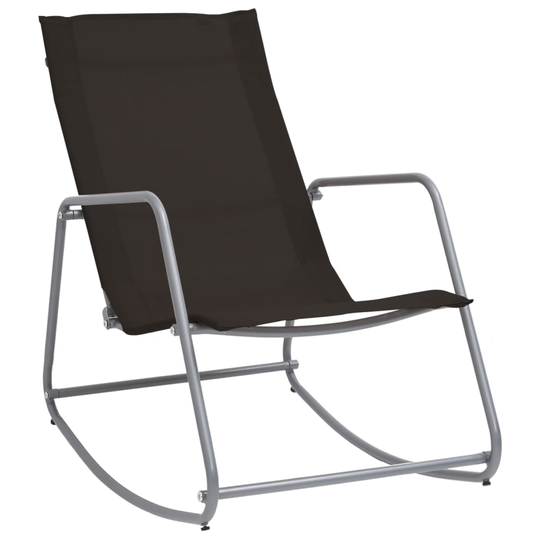 vidaXL Puutarhan keinutuoli musta 95x54x85 cm textilene