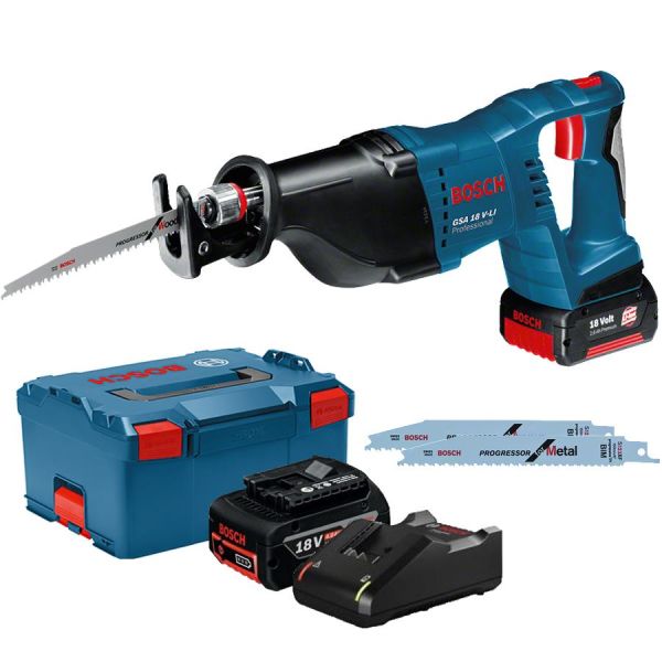 Bosch GSA 18 V-LI Puukkosaha sis. akun, laturin, laukun ja sahanterän