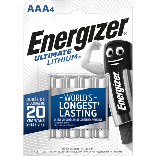 Energizer Ultimate Lithium Litiumparisto AAA, 1,5 V, 4 kpl AAA