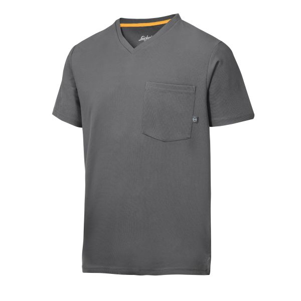 Snickers 2524 AllroundWork T-paita harmaa, v-aukko XS