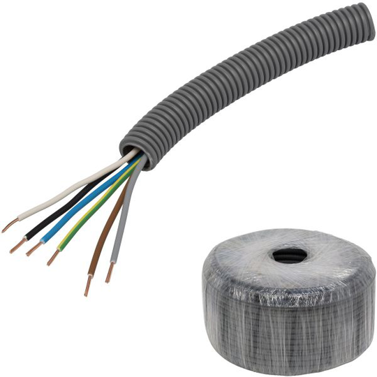 Pipelife FQ PowerFlex Kaapeli esireititetty, lämpötilaluokka II 50 m, 6G 1,5 mm², ulko-Ø 20 mm