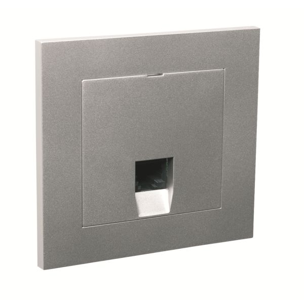 Elko EKO04818 Modulaarinen pistorasia RJ45-lähtö, alumiini 1 liitäntä