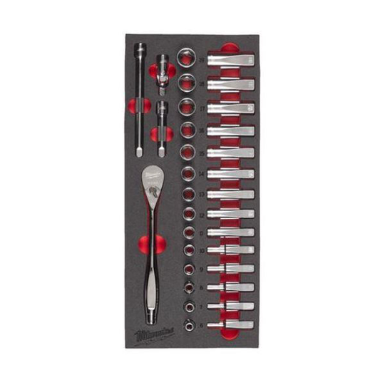 Milwaukee 4932479825 Hylsysarja 32 osaa, 3/8"
