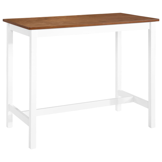 vidaXL Baaripöytä täyspuu 108x60x91 cm